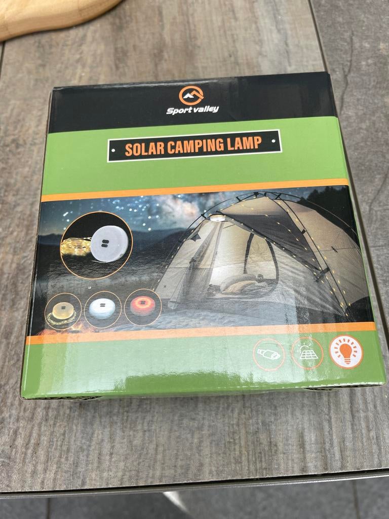 Sport Valley Solar Campinglamp met Lichtsnoer, Caravans en Kamperen, Kampeeraccessoires, Ophalen of Verzenden, Nieuw