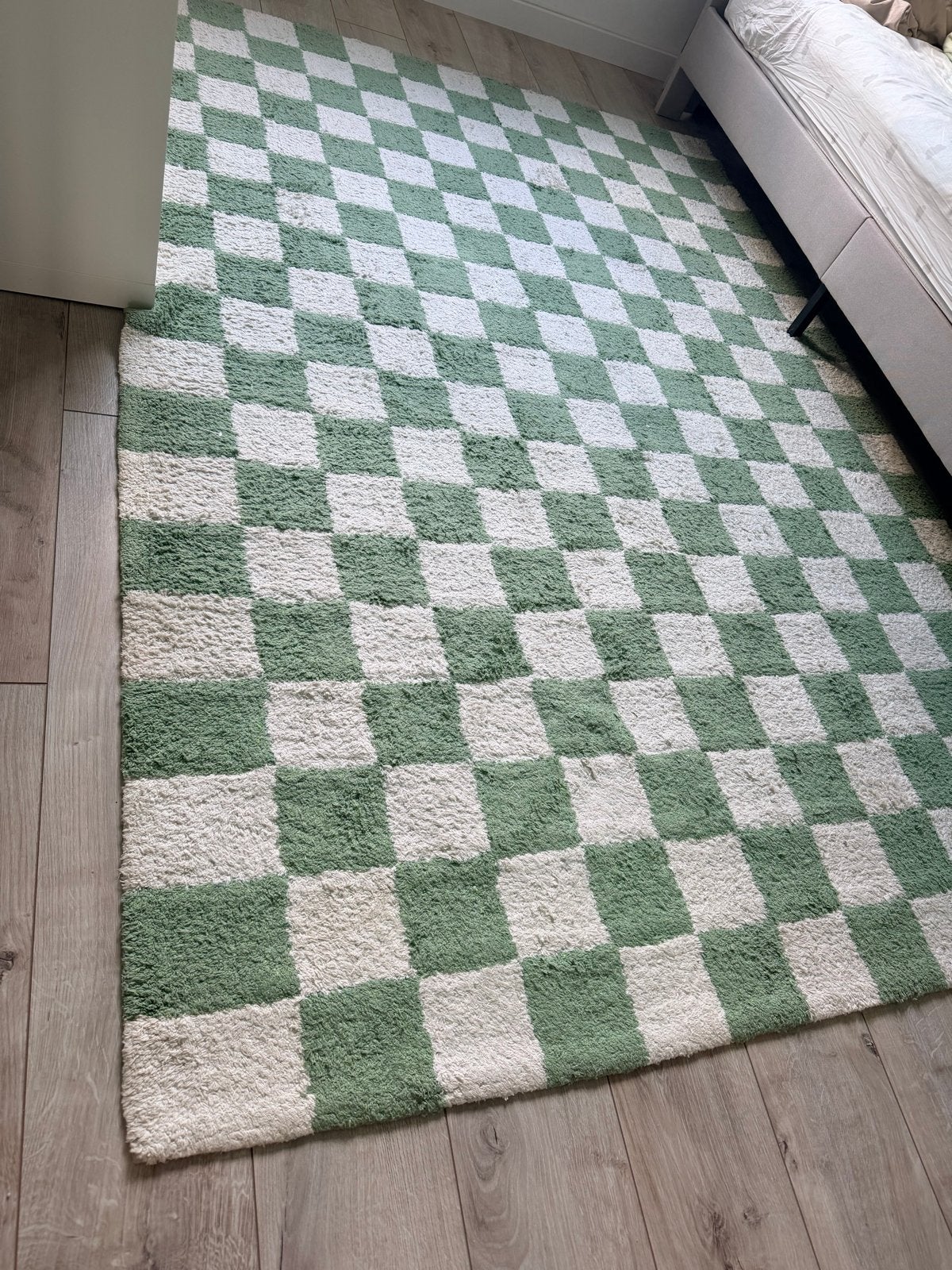 Vloerkleed Fradi Gambit Groen/Wit 160x230 cm Gerecycled Kato, 150 tot 200 cm, 200 cm of meer, Ophalen of Verzenden, Zo goed als nieuw