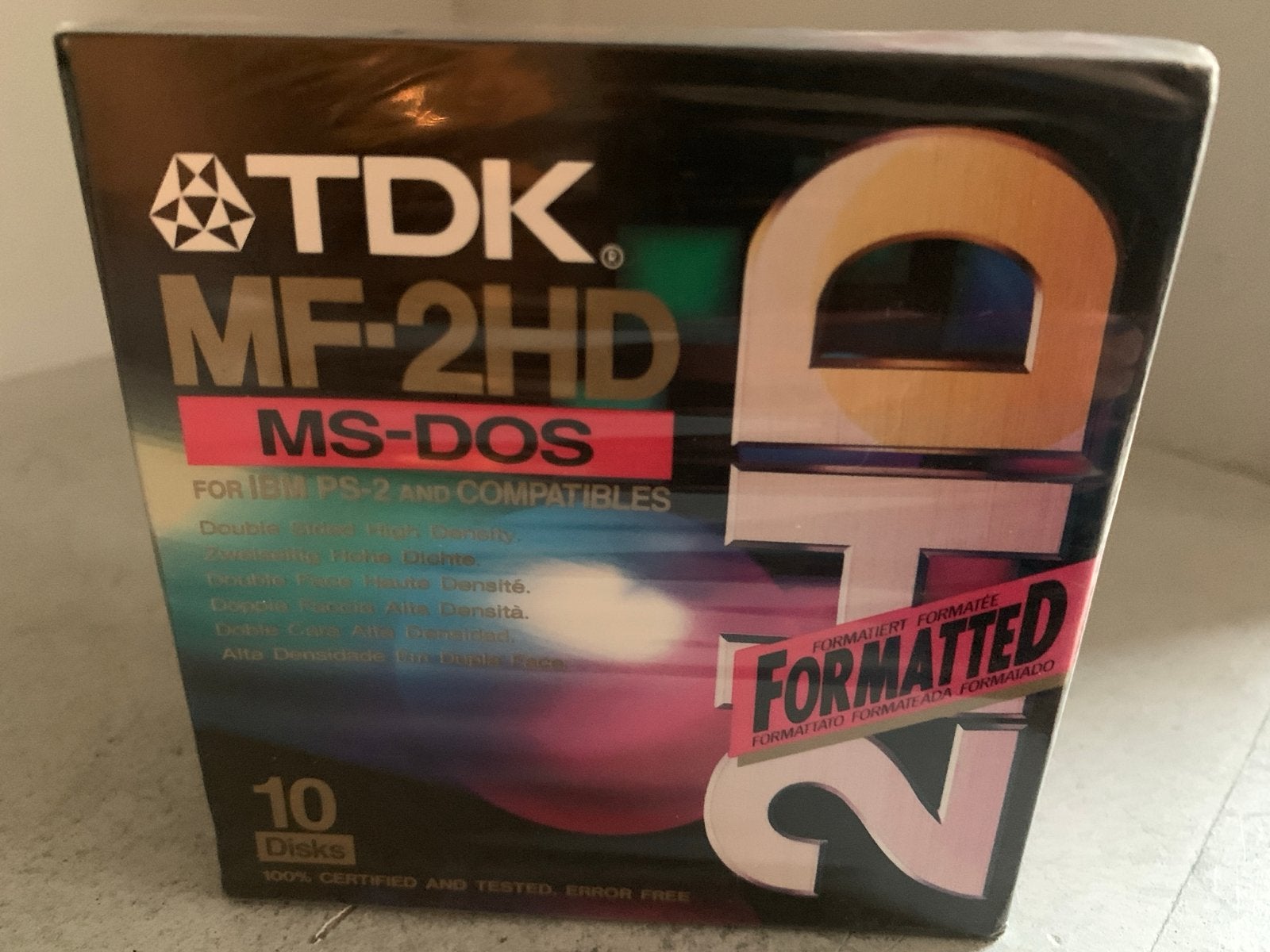 TDK MF-2HD MS-DOS Floppy Disks (10 stuks) - Nieuw in doos, HDD, Nieuw, Ophalen of Verzenden, Desktop