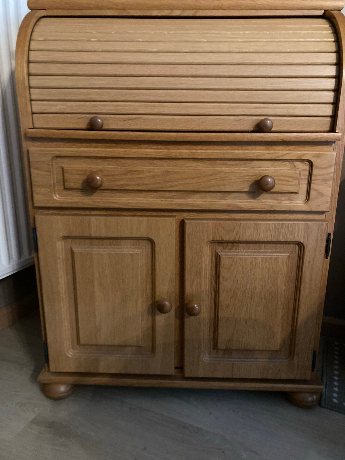 Eiken Secretaire met Rolluik - 78x40x104cm, Huis en Inrichting, Ophalen, Gebruikt