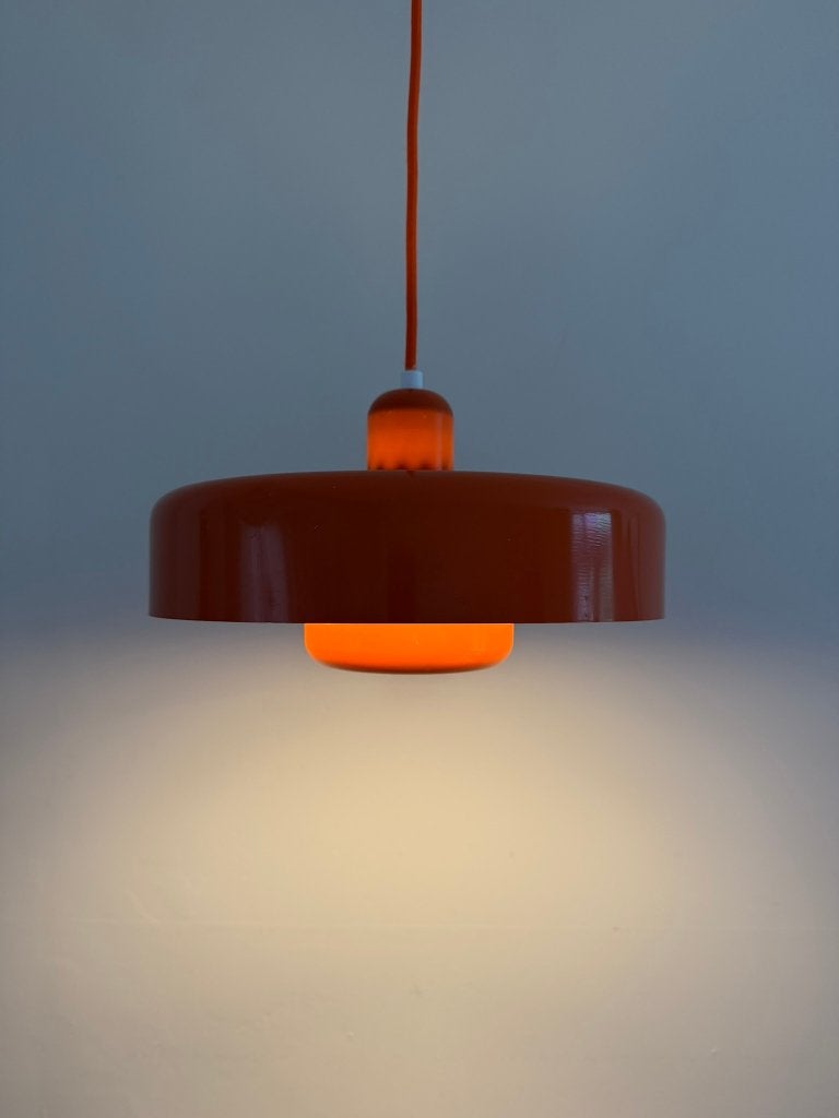 Vintage Vitrika Gogo - Dan Heerso - deense hanglamp, Gebruikt, Scandinavisch, X, Metaal