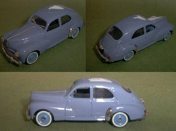 1/43 Peugeot 203 - Solido blauw ( GEEN SOLIDO HACHETTE ), Ophalen of Verzenden, Nieuw, Auto, Solido