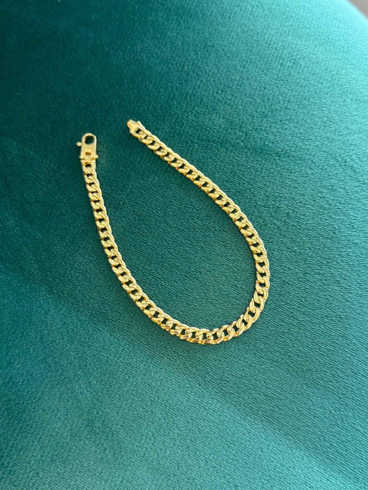 14KT Goud - 11.9 Gram - Armband - Massief - CUBAN, Ophalen, Nieuw, Goud