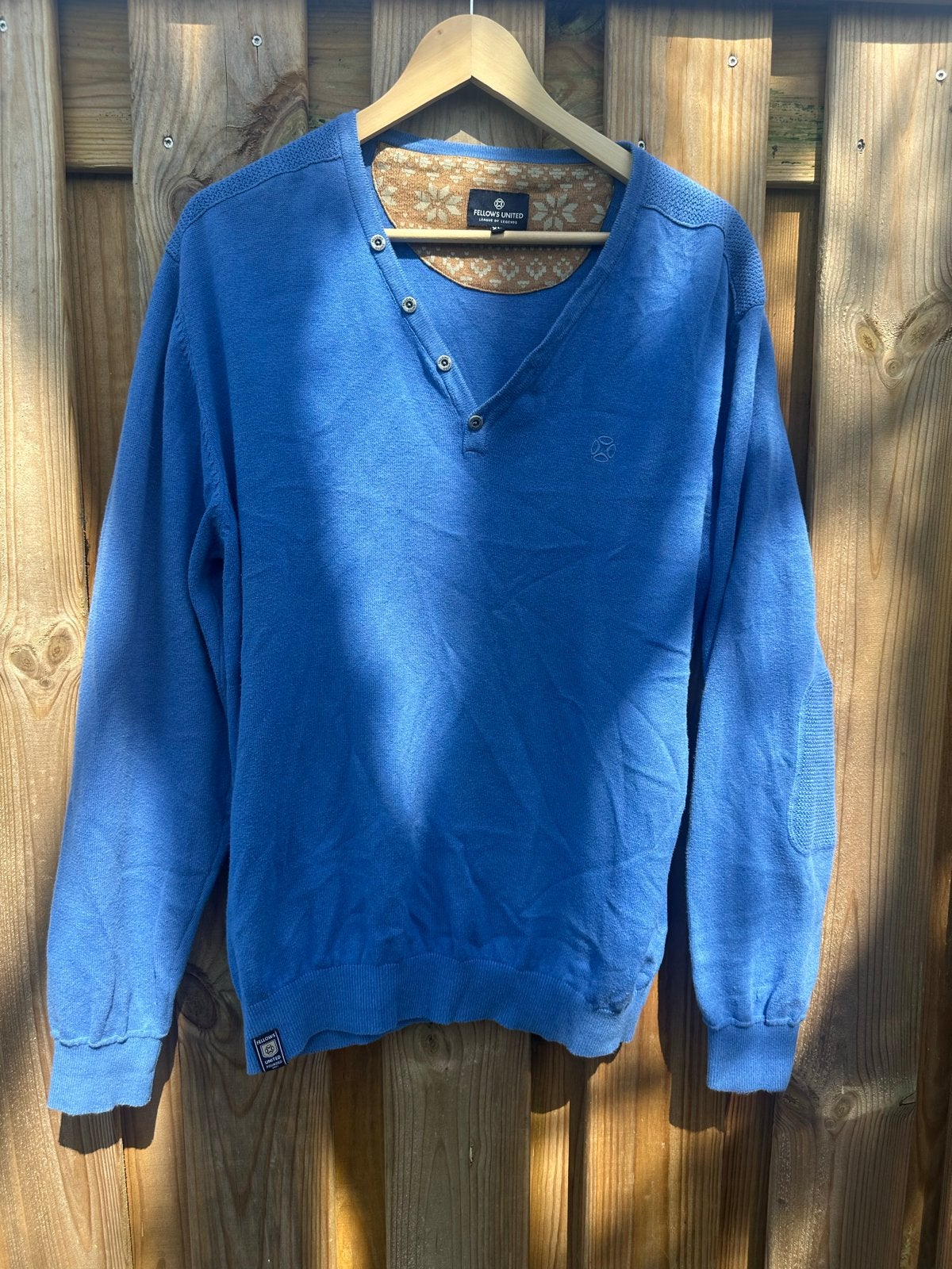 Fellows United Blauwe Trui - Maat XL, Ophalen of Verzenden, Zo goed als nieuw, Maat 56/58 (XL), Blauw