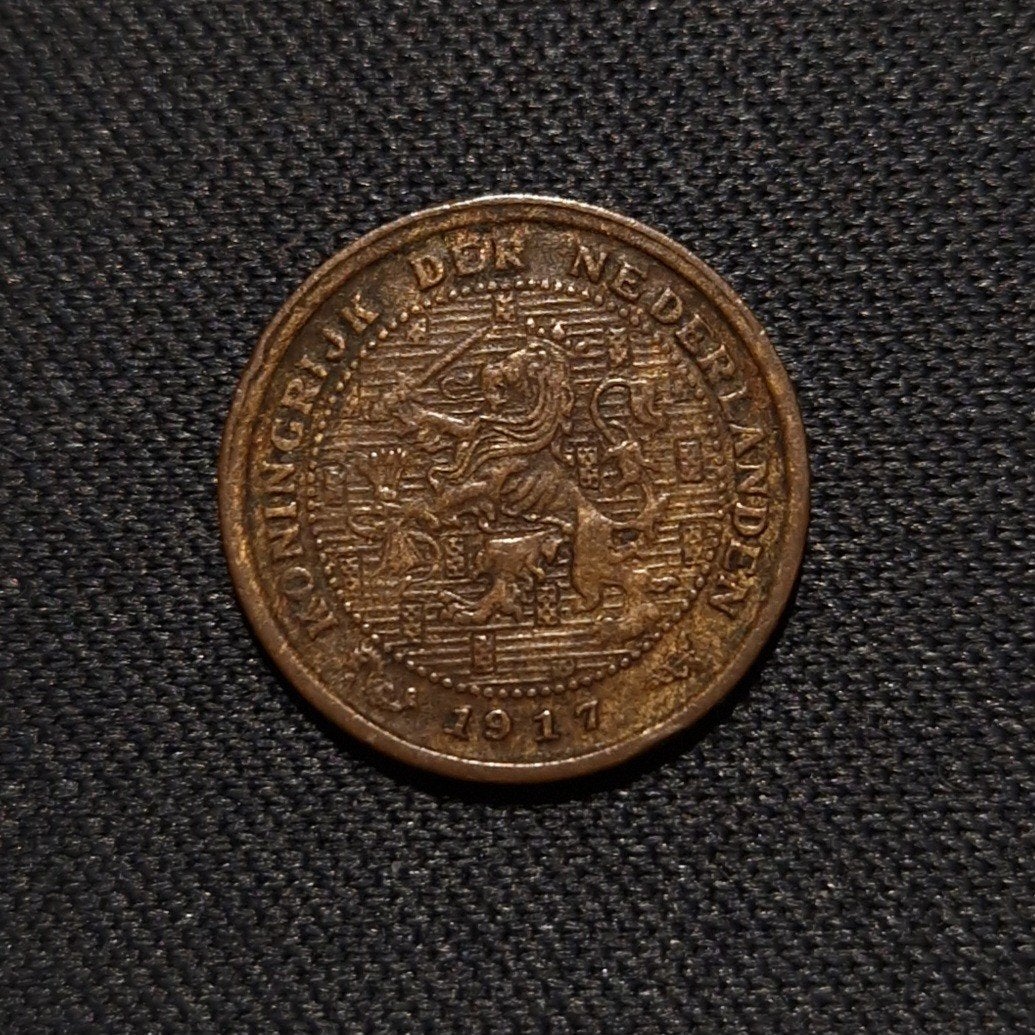 1/2 cent 1917, Verzenden, Koningin Wilhelmina, Overige waardes, Losse munt