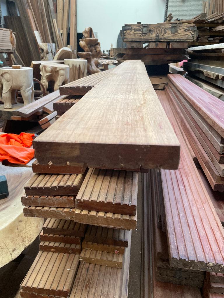 Restpartijen vlonder teak goedkoop hardhout, Ophalen, Nieuw, Hout