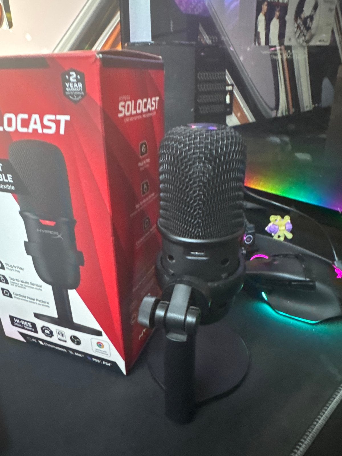 HyperX SoloCast USB Microfoon - Compact en Flexibel, Ophalen, Zo goed als nieuw, Studiomicrofoon
