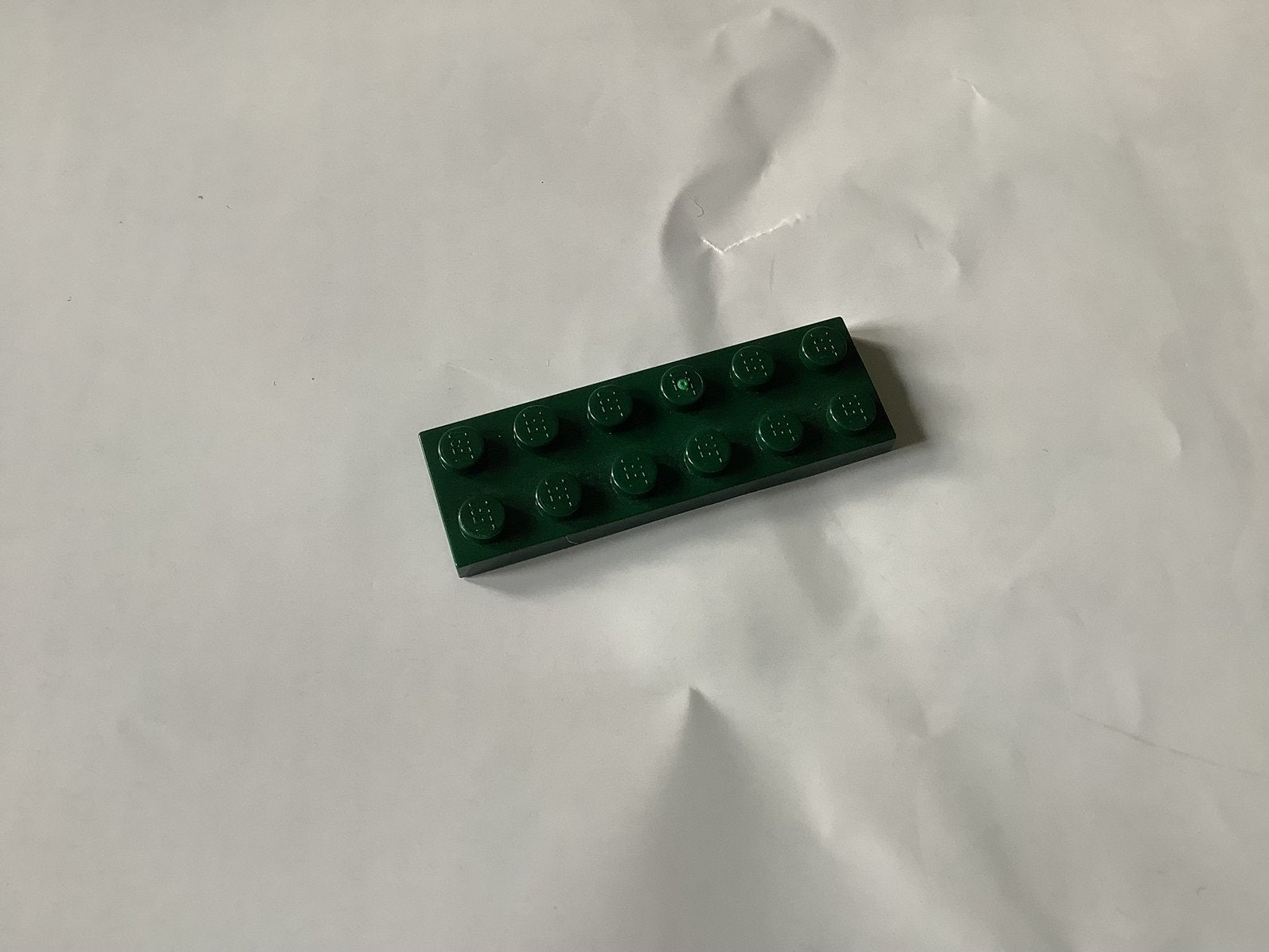 Lego plaat 2x6 donker groen, Ophalen of Verzenden, Gebruikt, Losse stenen, Lego