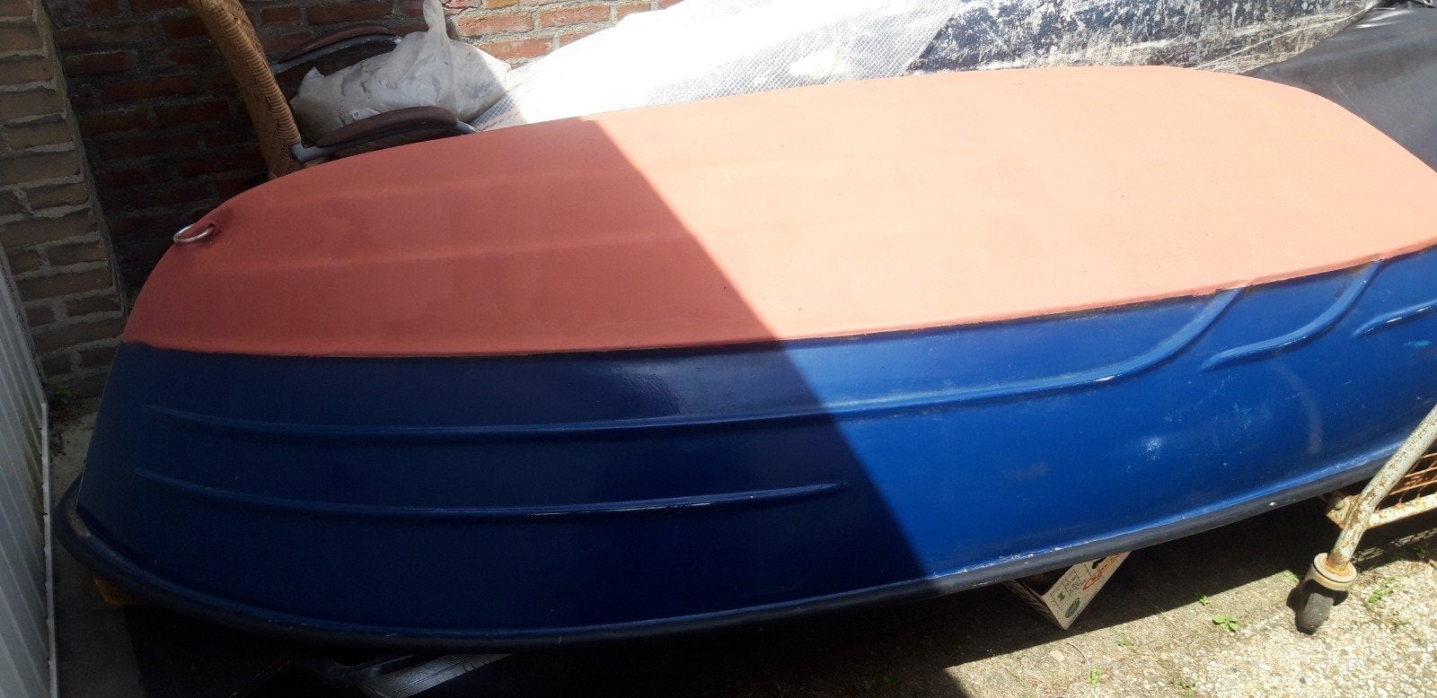 bootje (polyester)met vrij nieuwe Yamaha 2.5pk 4t bb moter, Watersport en Boten, Ophalen, Gebruikt, Overige typen