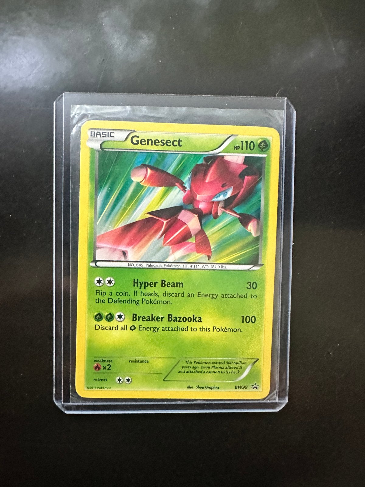 Genesect BW99 Promo Black & White Pokemon kaart, Ophalen of Verzenden, Zo goed als nieuw, Losse kaart