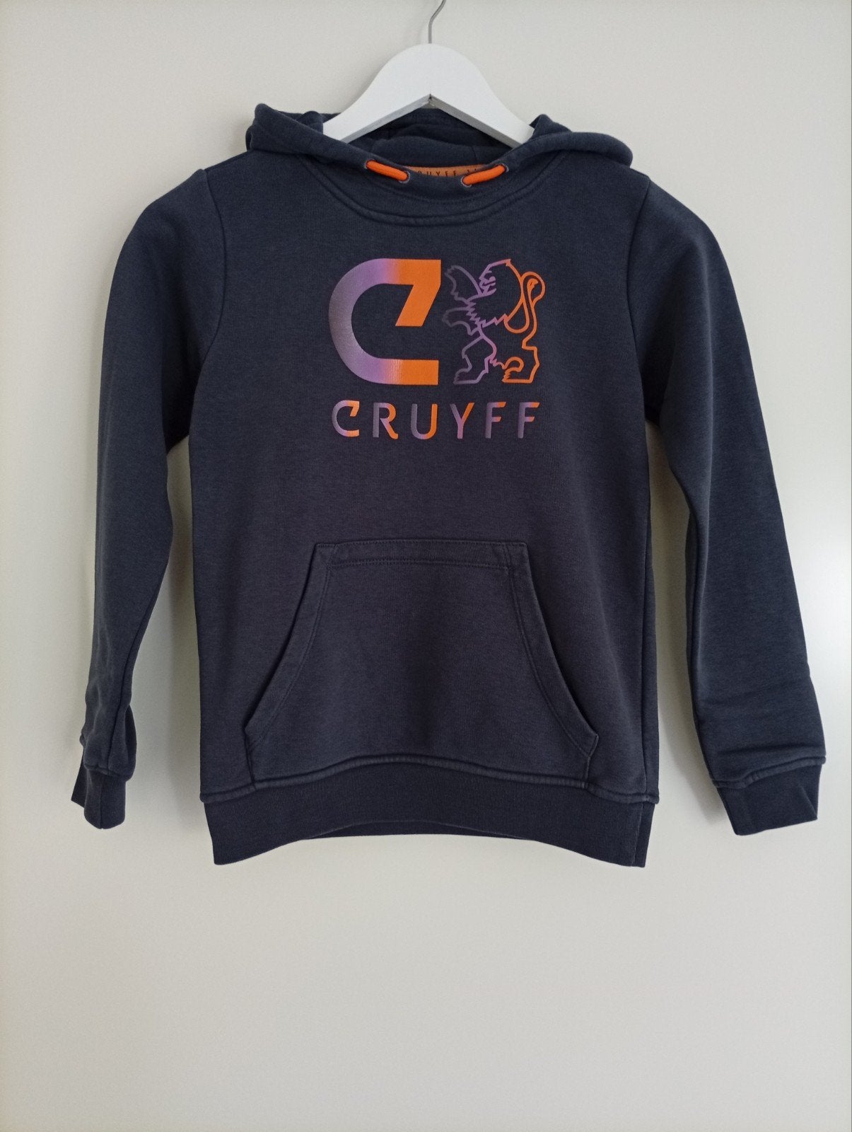 Cruyff hoodie / sweater trui staalgrijs maat 140, Gebruikt, Trui of Vest, Ophalen of Verzenden, Jongen