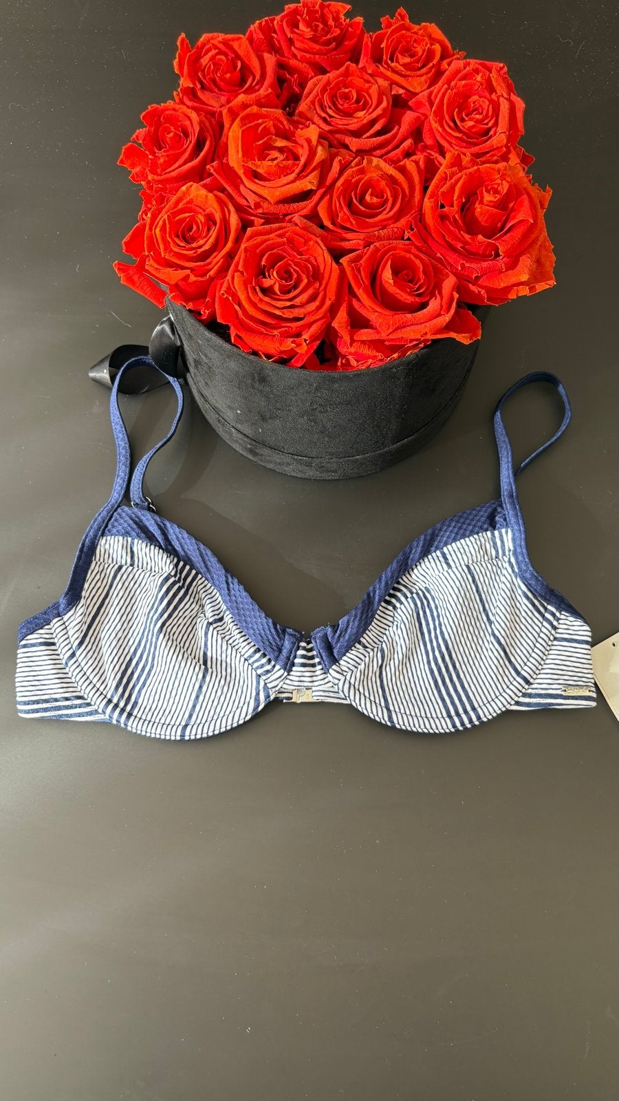 Triumph bikini top 38B - Blauw gestreept, Verzenden, Nieuw, Blauw, Bikini