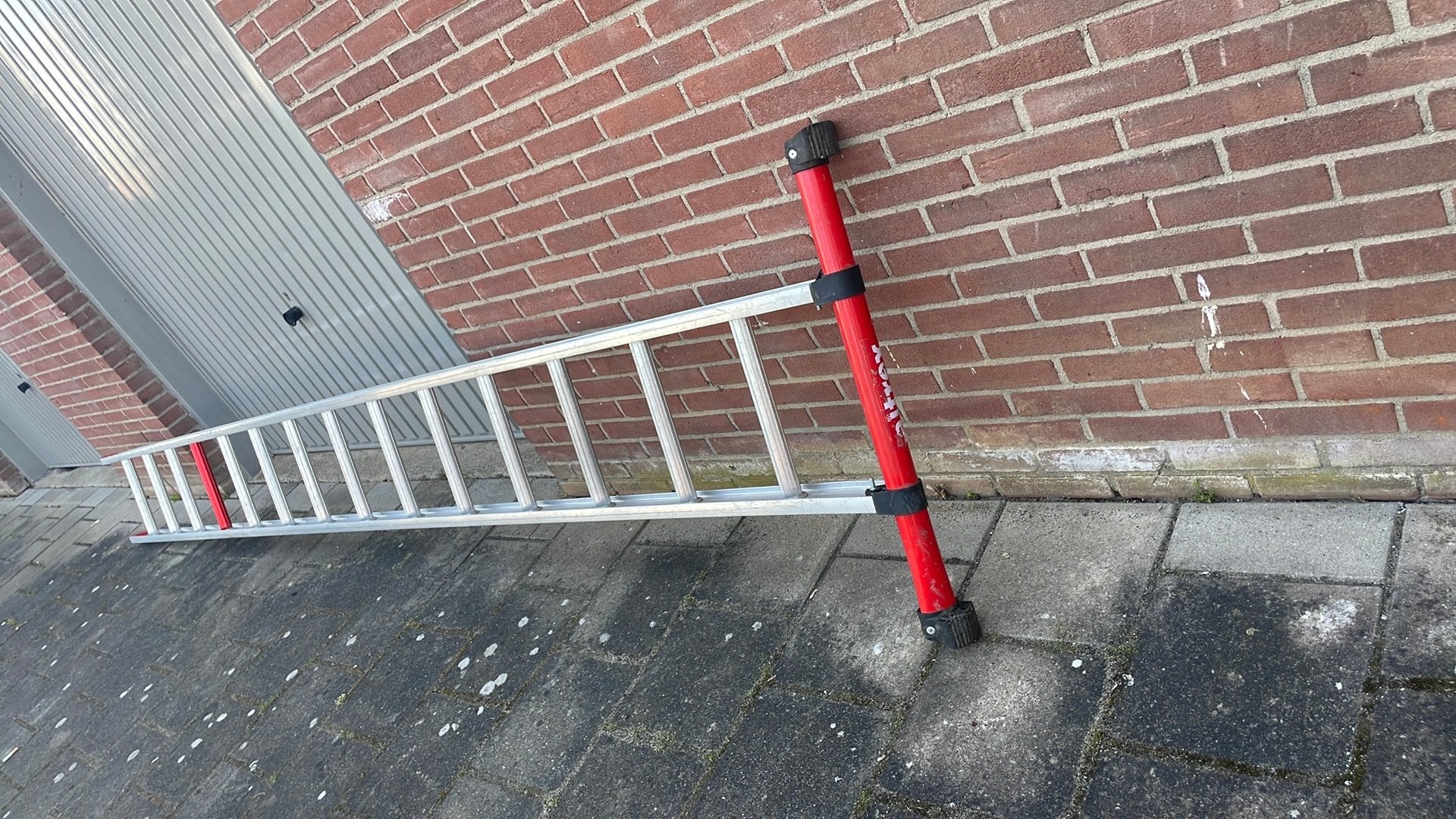 Altrex ladder 1 x 14, Doe-het-zelf en Verbouw, Ladders en Trappen, Ophalen, Zo goed als nieuw, 4 meter of meer