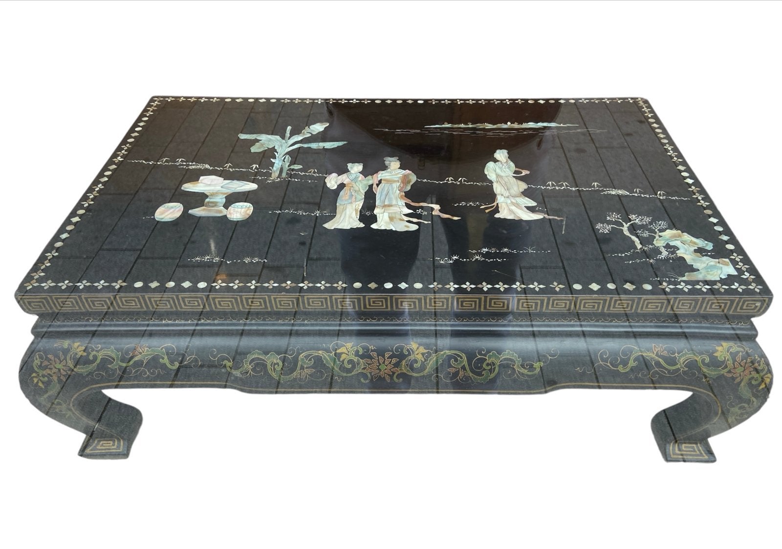 Antieke Chinese Lak Salontafel met Parelmoer Inleg, Ophalen