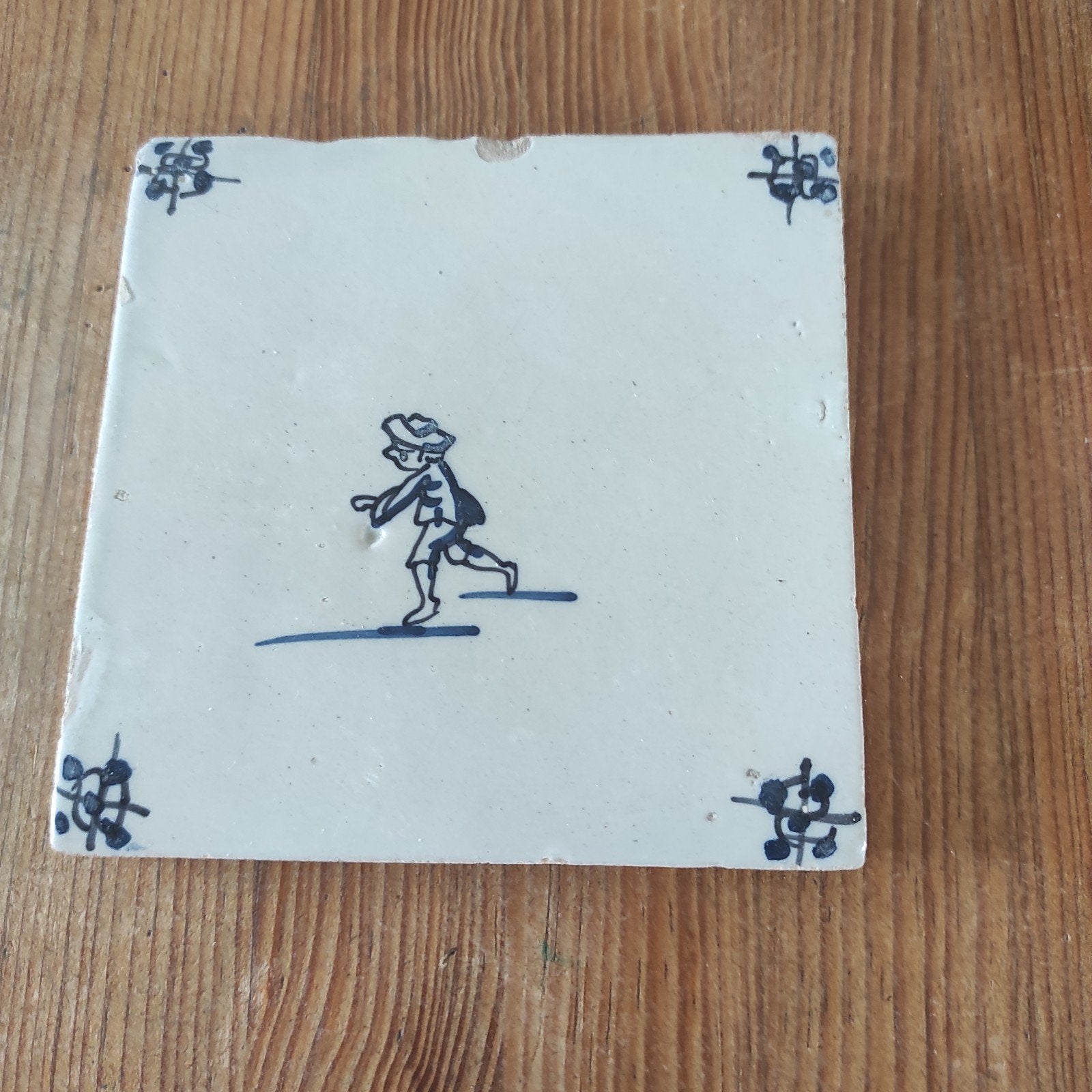 Antieke Hollandse tegel met kinderspel, Antiek en Kunst, Ophalen of Verzenden