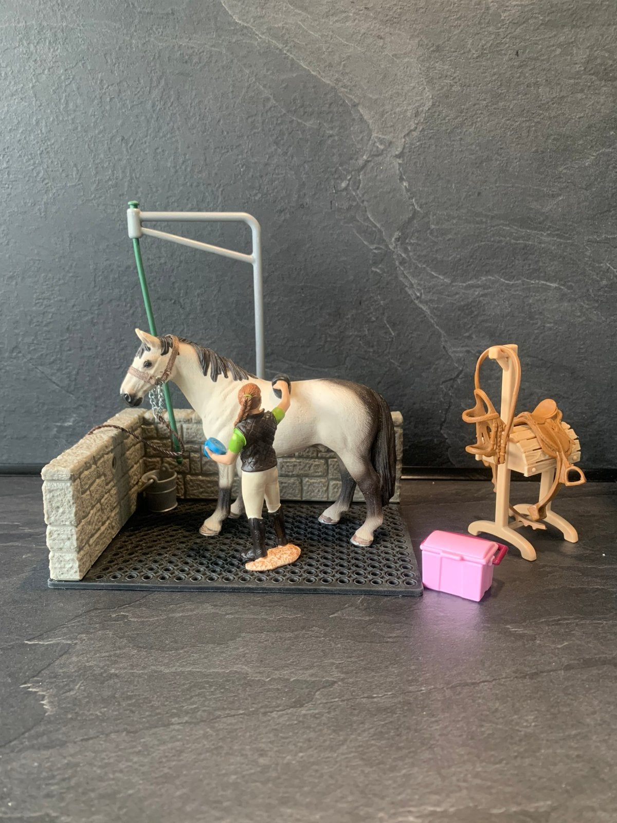 Schleich paarden wasplaats, Ophalen of Verzenden, Gebruikt