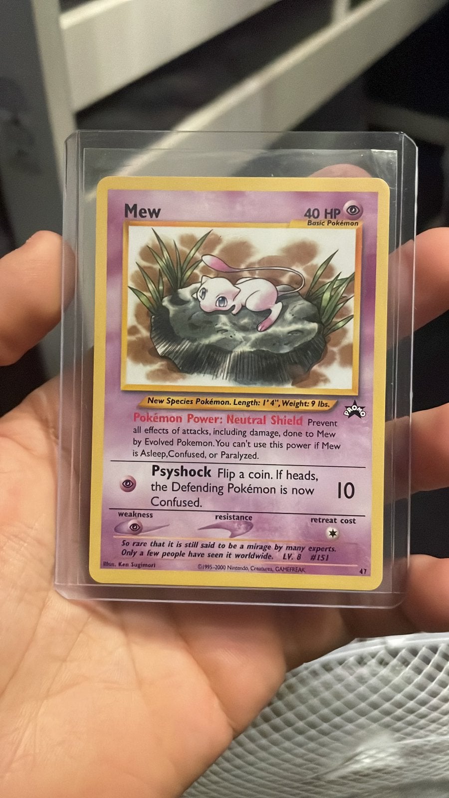 Mew 1995-2000 black star promo 47, Ophalen, Nieuw, Losse kaart, Foil