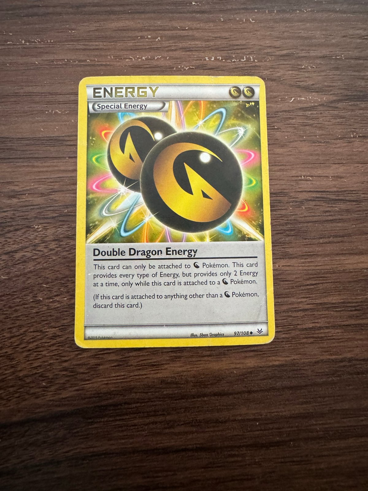 Double Dragon Energy 97/108 Pokémon Kaart, Ophalen of Verzenden, Gebruikt, Losse kaart