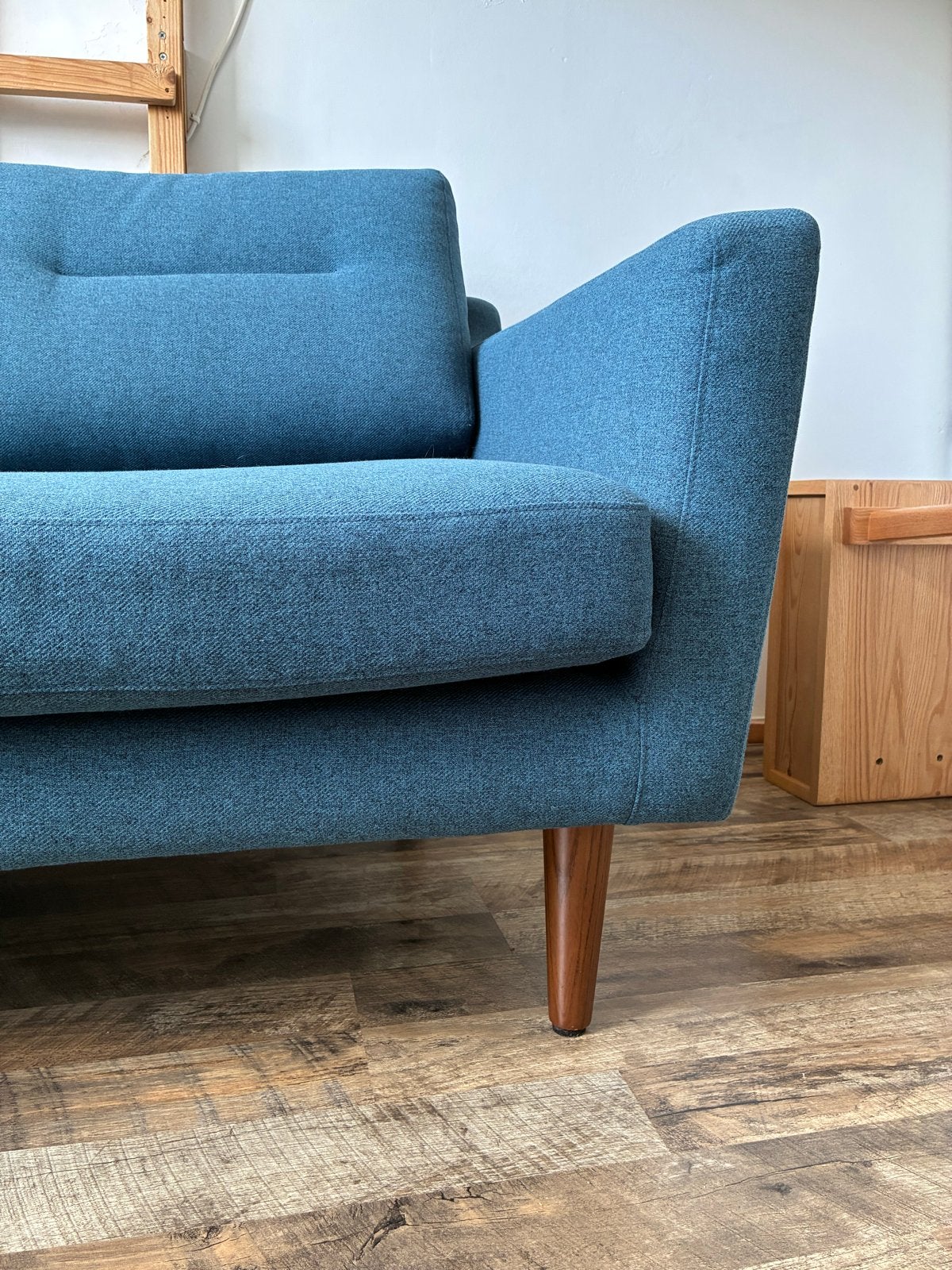 Blauwe Tweezitsbank Walker van Made, Ophalen, 150 tot 200 cm, Tweepersoons, 75 tot 100 cm
