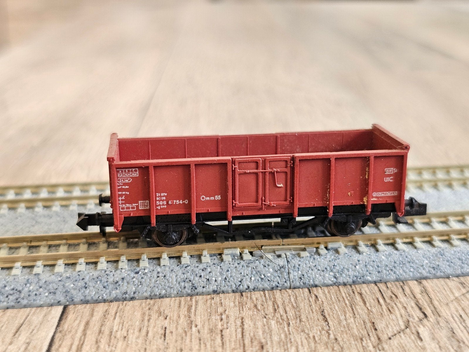 Modeltrein N spoor NMBS wagon Omm 55, Overige merken, Gebruikt, Gelijkstroom, Wagon