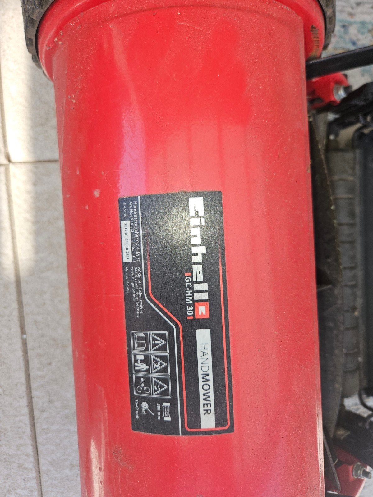 Einhell GC-HM 30 Handgrasmaaier met opvangzak, Ophalen, Handgrasmaaier, Minder dan 30 cm, Einhell