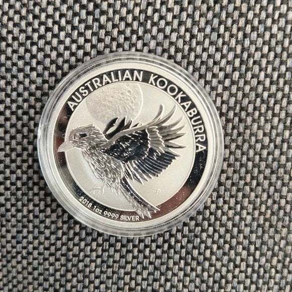Kookaburra 2018 1 Oz zilveren munt oplage 500.000n munt, Ophalen of Verzenden, Zilver