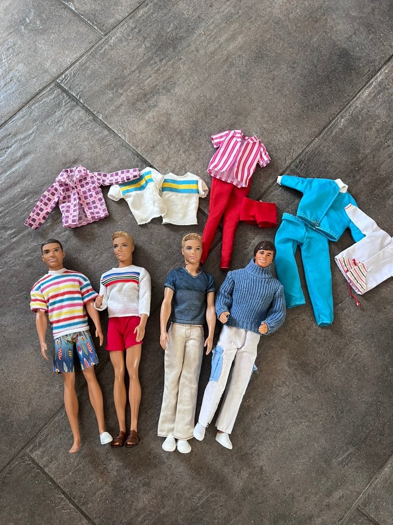 Ken poppen van Mattel (Barbie) met extra kleding, Ophalen of Verzenden, Gebruikt, Barbie