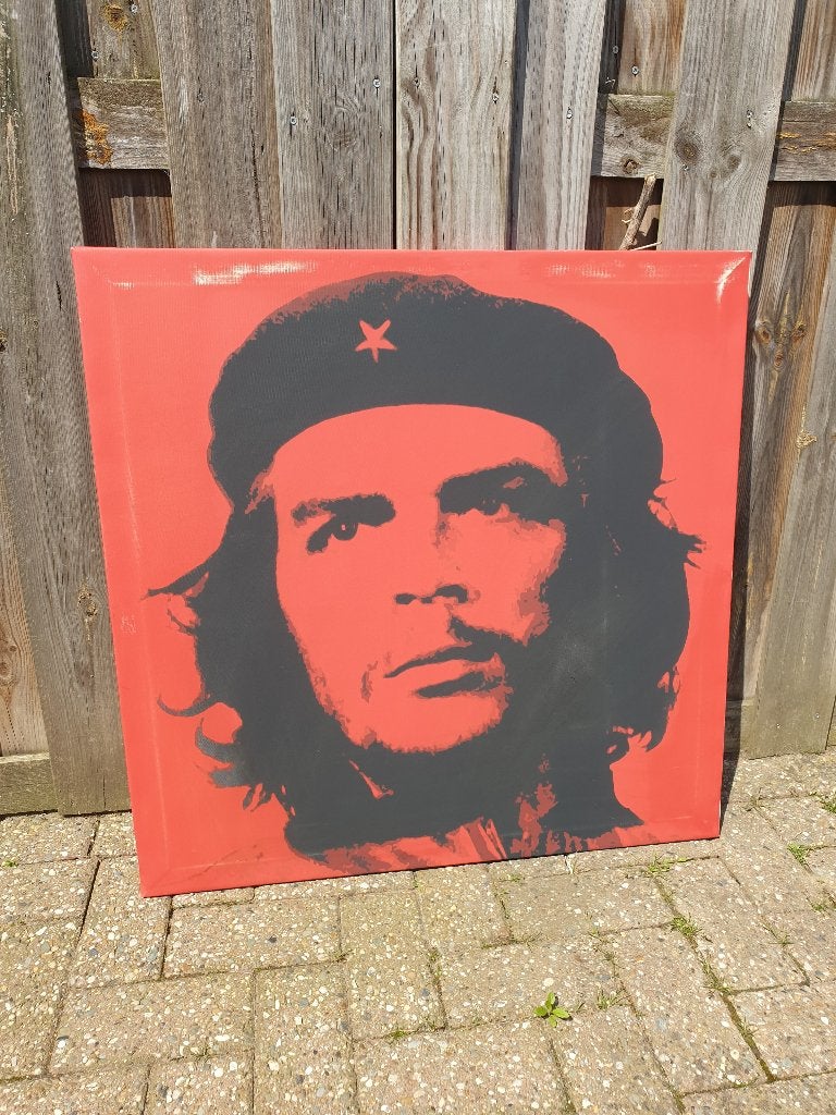 Che Guevara canvas schilderij Cuba leider Fidel Castro, Ophalen, Gebruikt, Vierkant, A1 t/m A3