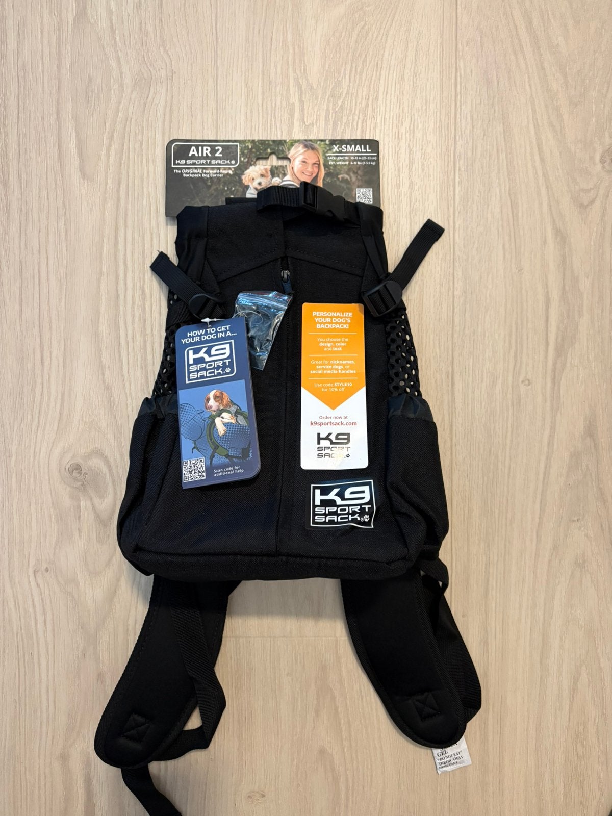 K9 Air2 backpack hondenrugzak - mt XS, Dieren en Toebehoren, Ophalen of Verzenden, Nieuw, Draagtas/-zak
