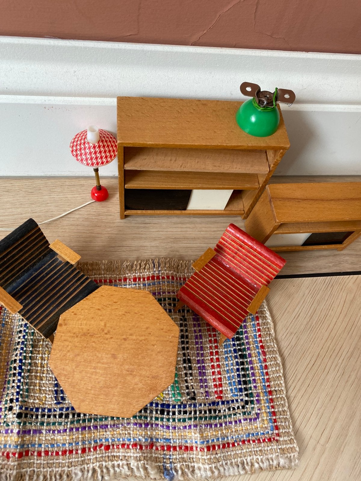 Prachtige Vintage Mid-Century Poppenhuis Meubeltjes Jaren 60, Ophalen of Verzenden, Zo goed als nieuw, Poppenhuis
