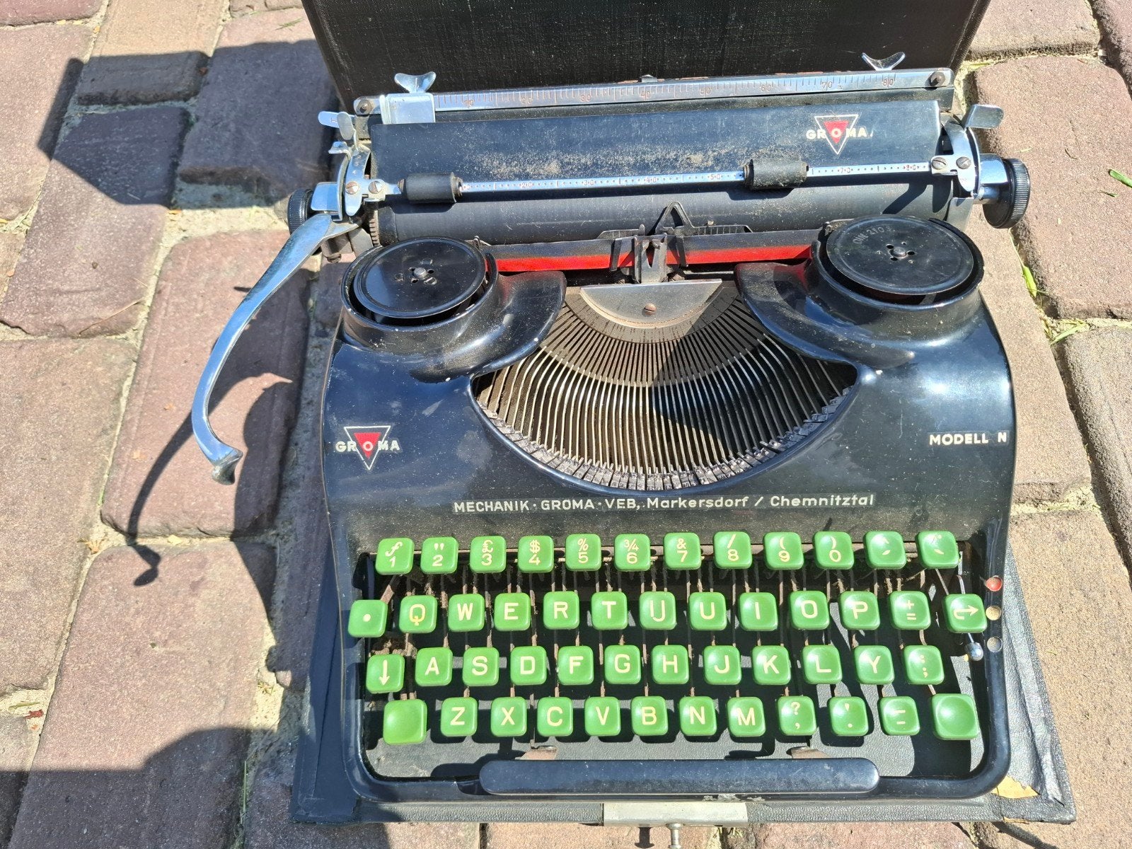 Vintage Groma Modell N typemachine – Klassieker!, Diversen, Ophalen of Verzenden, Gebruikt