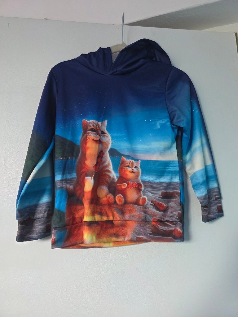 Nieuw jongens trui maat 122/128 blauw met katten, Ophalen of Verzenden, Nieuw, Jongen