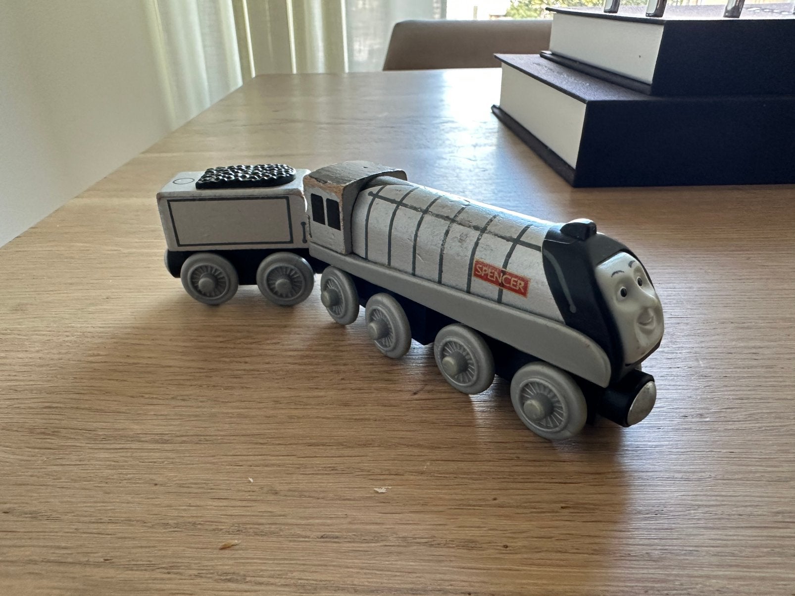 Spencer met wagen, houten thomas de trein trein, Ophalen of Verzenden, Gebruikt