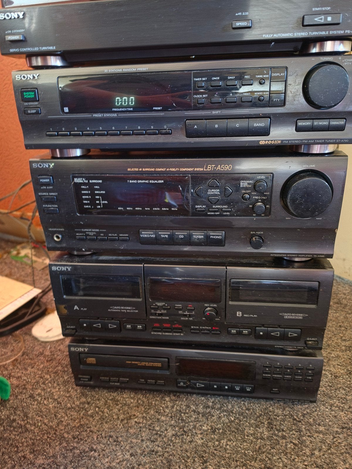 Sony LBTA590 Stereo Set met Afstandsbediening en Boxen, Ophalen