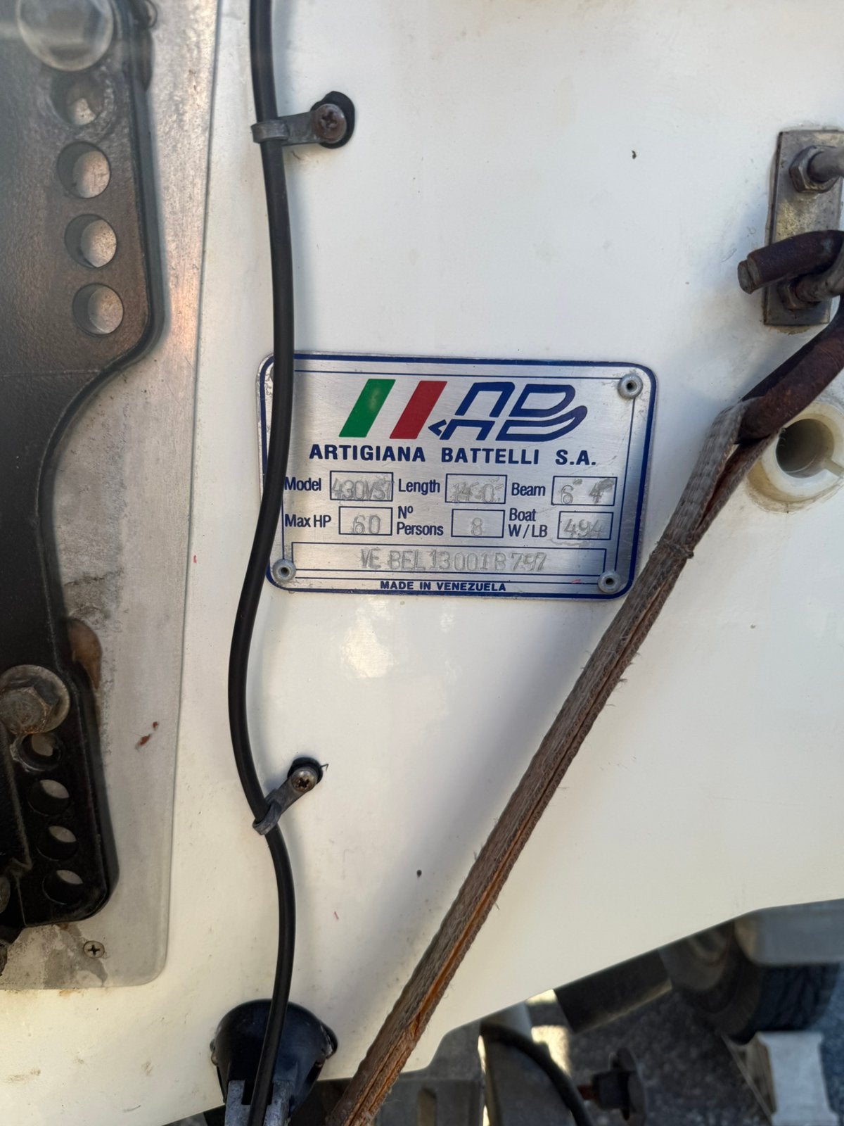 Foto 13 van Artigiana Batelli 430VS met 60pk Mercury en Trailer