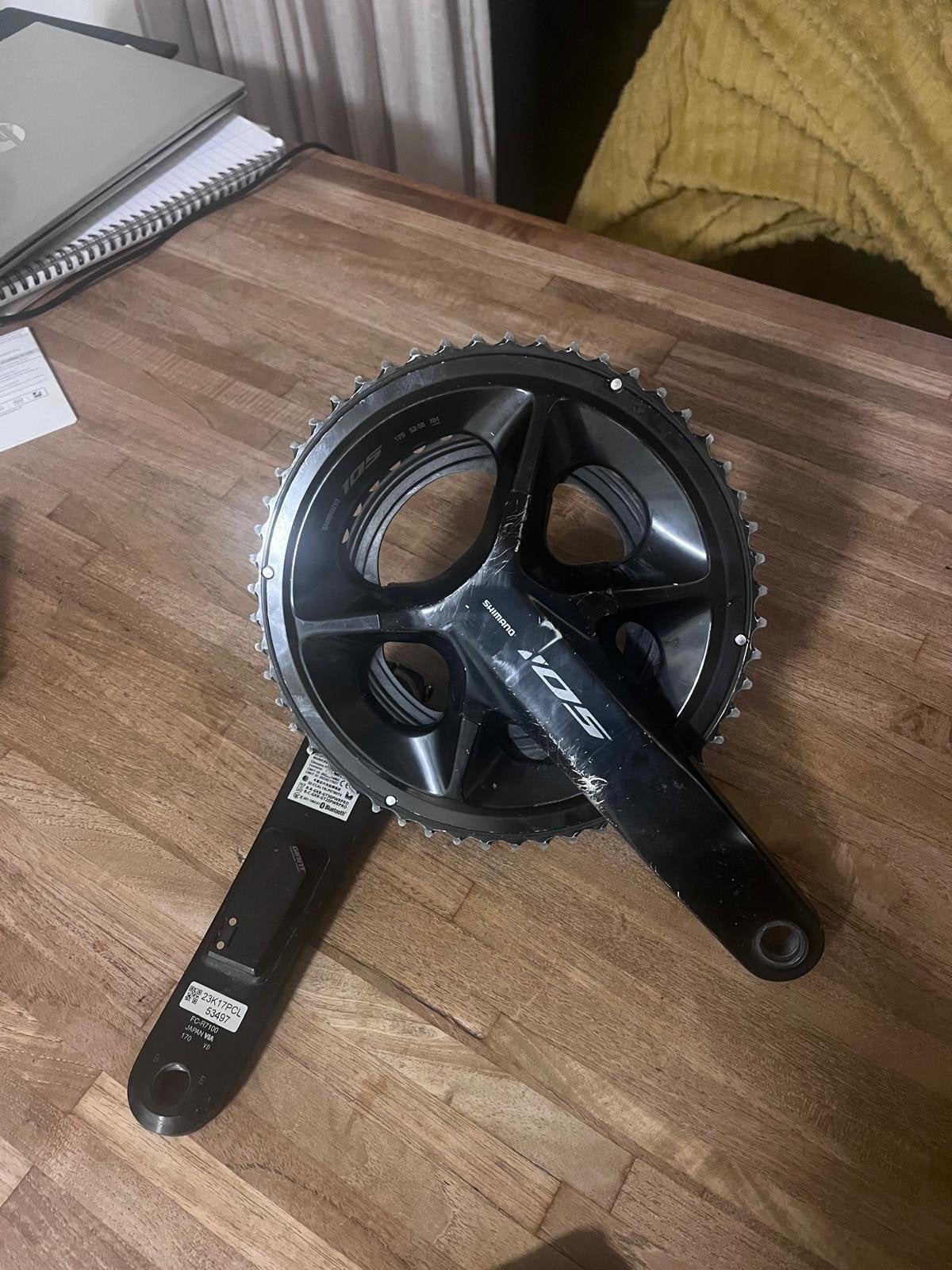 Giant powerpro dubbelzijdig Shimano 105 Crankstel 2x12, Crankstel of Pedalen, Ophalen of Verzenden, Zo goed als nieuw, Aluminium