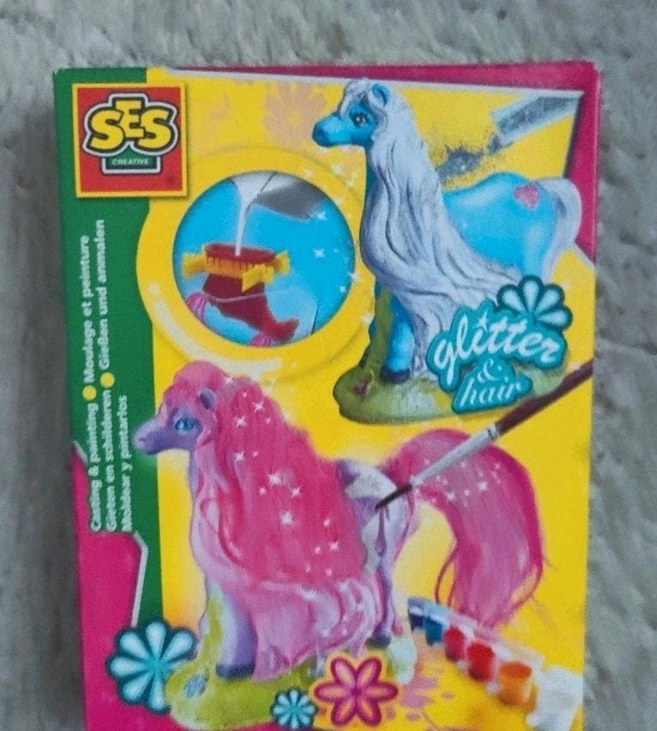 SES Creative Gieten & Schilderen Glitter & Haar Paarden, Ophalen of Verzenden, Nieuw, Knutselen