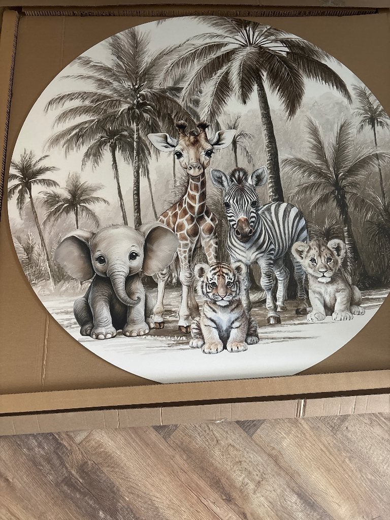 Muurcirkel Jungle 120 cm, Ophalen, Nieuw