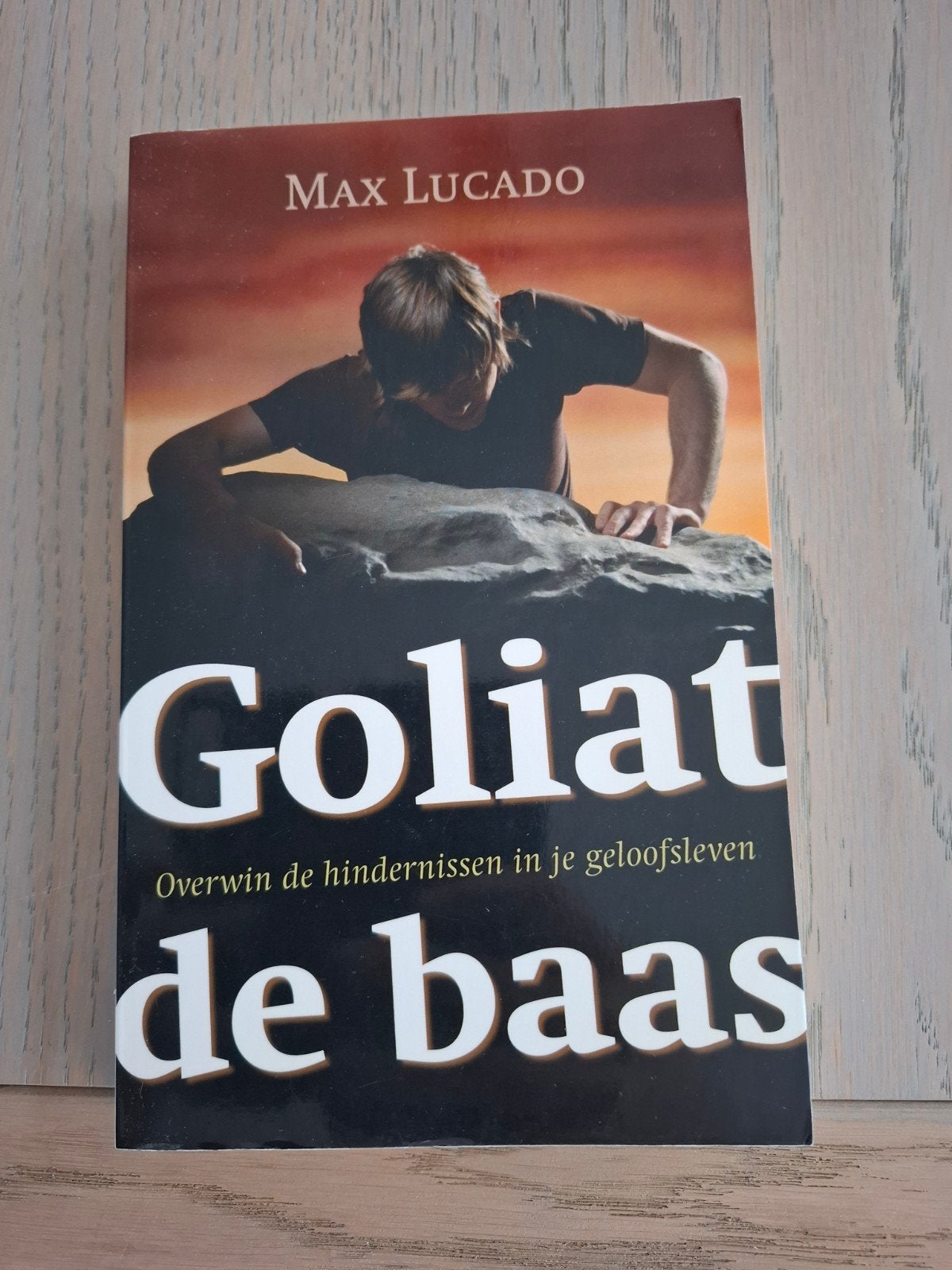 Goliath de baas - Max Lucado (Christelijk boek), Boeken, Ophalen of Verzenden, Zo goed als nieuw, Max Lucado, Christendom | Katholiek