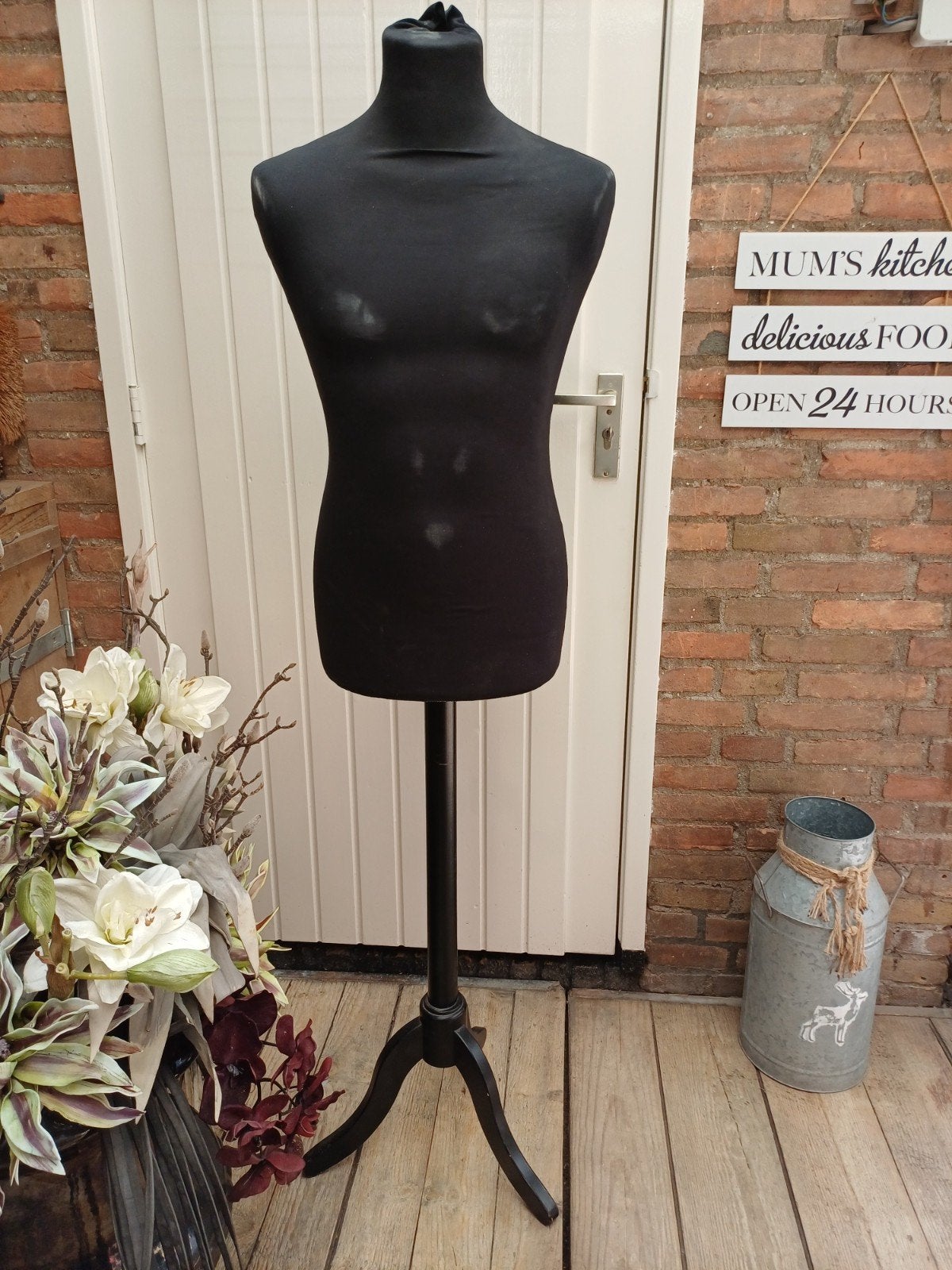 Zwart Mannequin Bovenlichaam - Etalagepop, Ophalen of Verzenden, Zo goed als nieuw, Onbekend