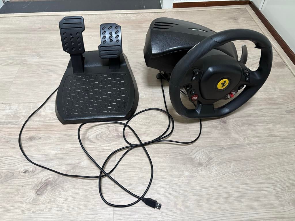 Thrustmaster T80 RW Ferrari 488 GTB racestuur met pedalen, Ophalen, 1 speler, Racen en Vliegen, Eén computer