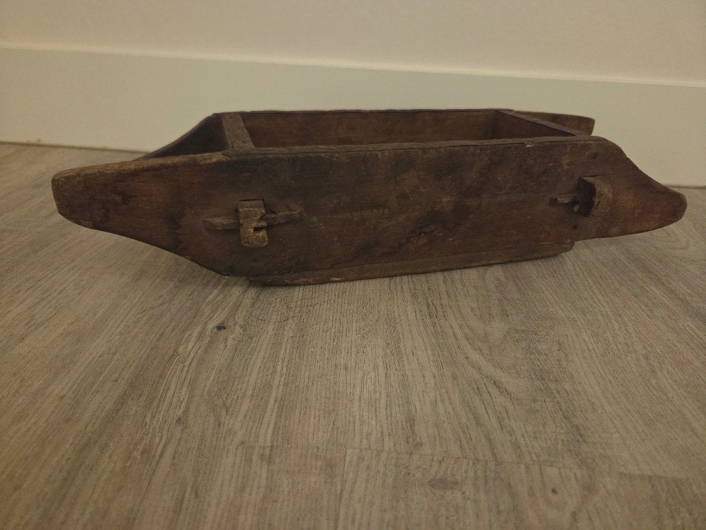 Houten steenmal met lange handvaten, Overige typen, Ophalen of Verzenden, Zo goed als nieuw, Rechthoekig