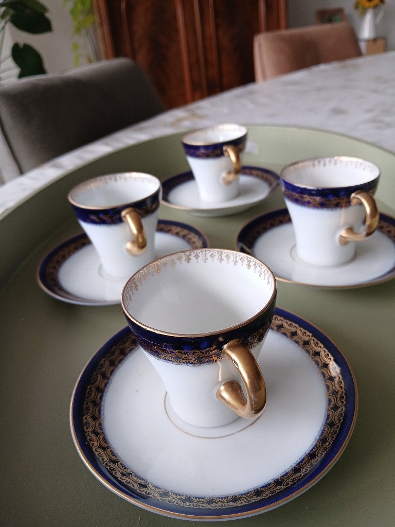 4 Porseleinen espresso kopjes, Ophalen of Verzenden