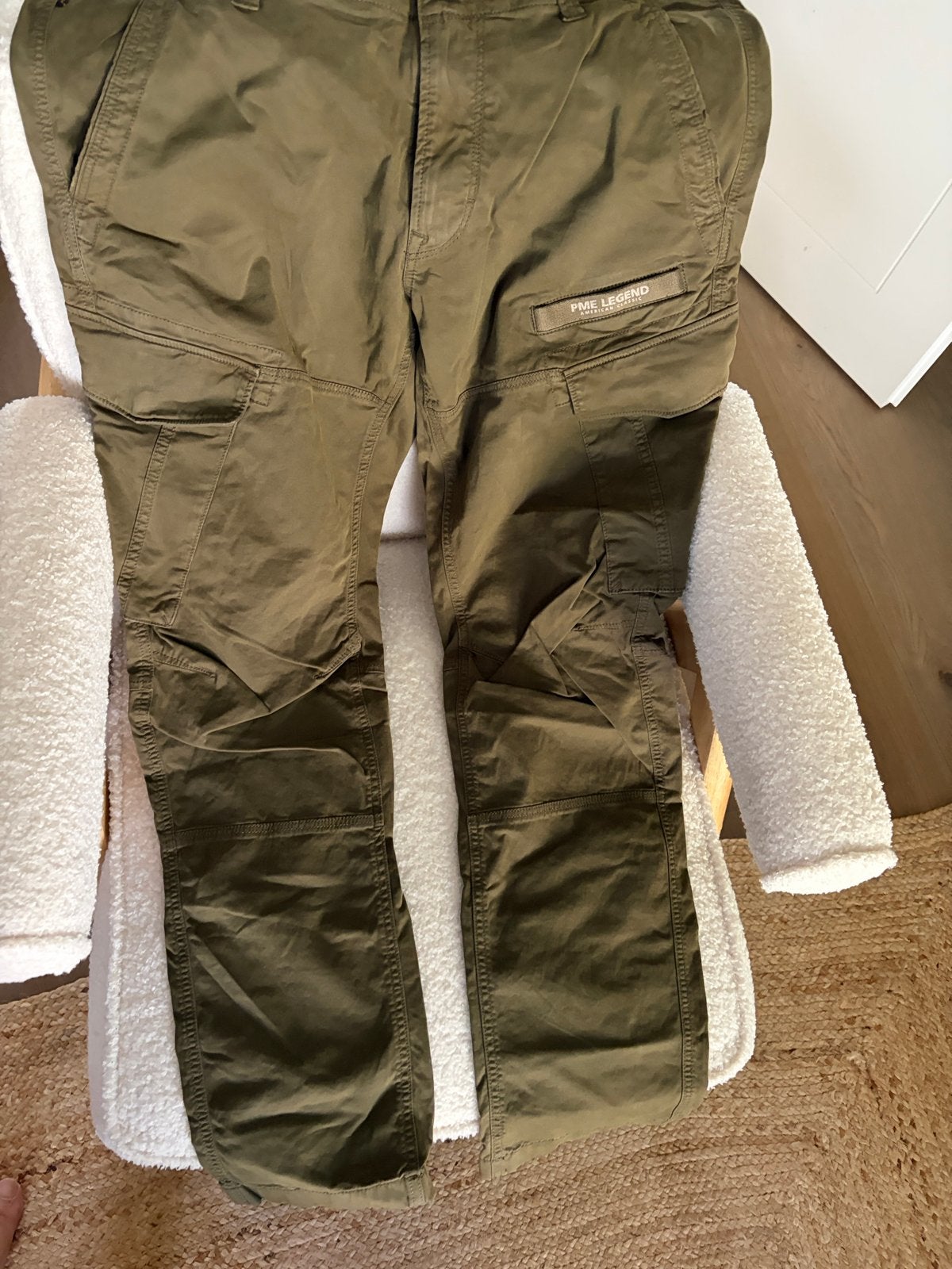 PME Legend cargo broek W38 L32 olijfgroen z.g.a.n., Ophalen, Nieuw, Overige kleuren, Overige jeansmaten