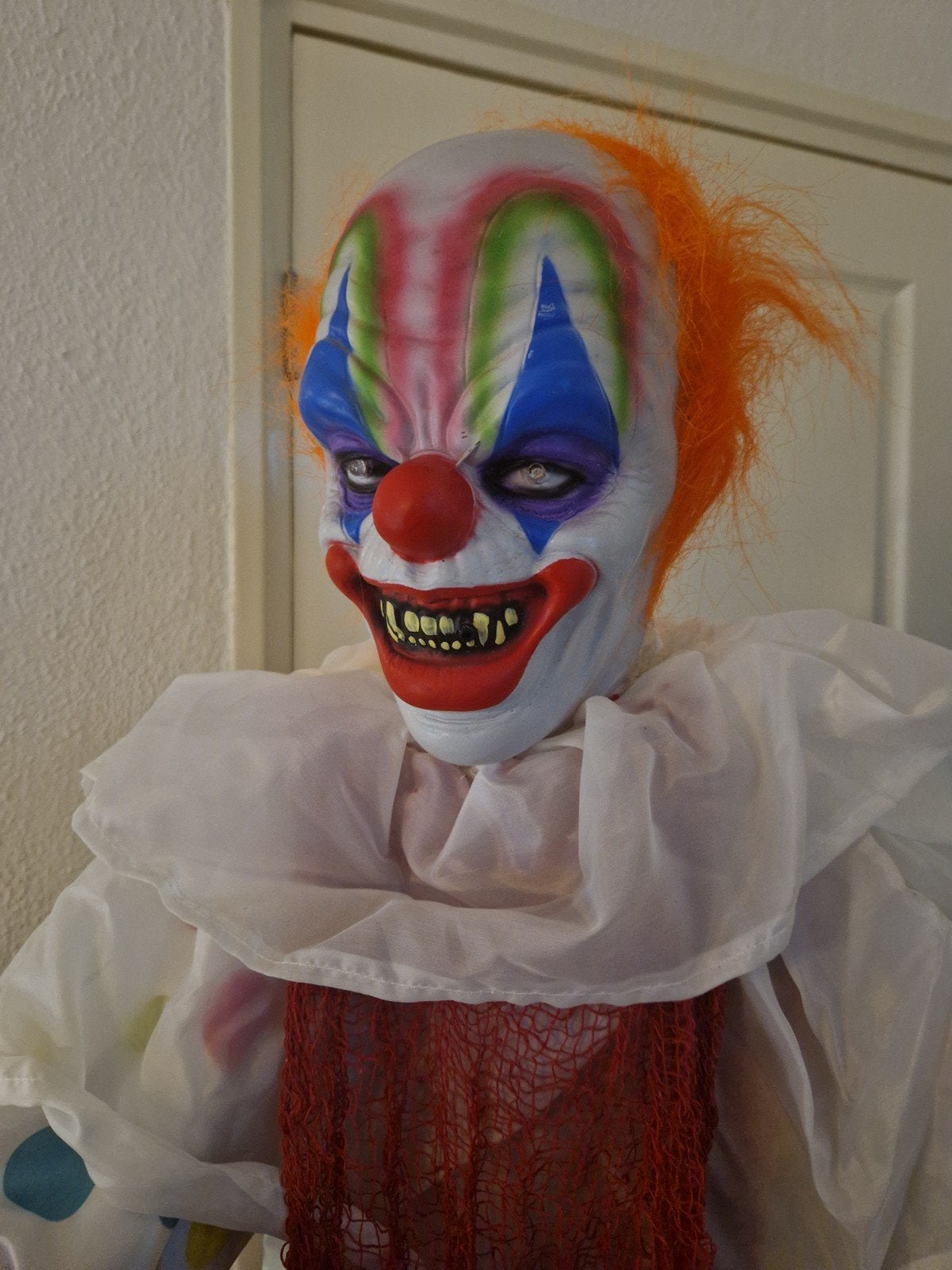 Animatronic Clown - Bewegend en Geluid - Hoge Kwaliteit, Ophalen of Verzenden, Zo goed als nieuw, Halloween of Griezel