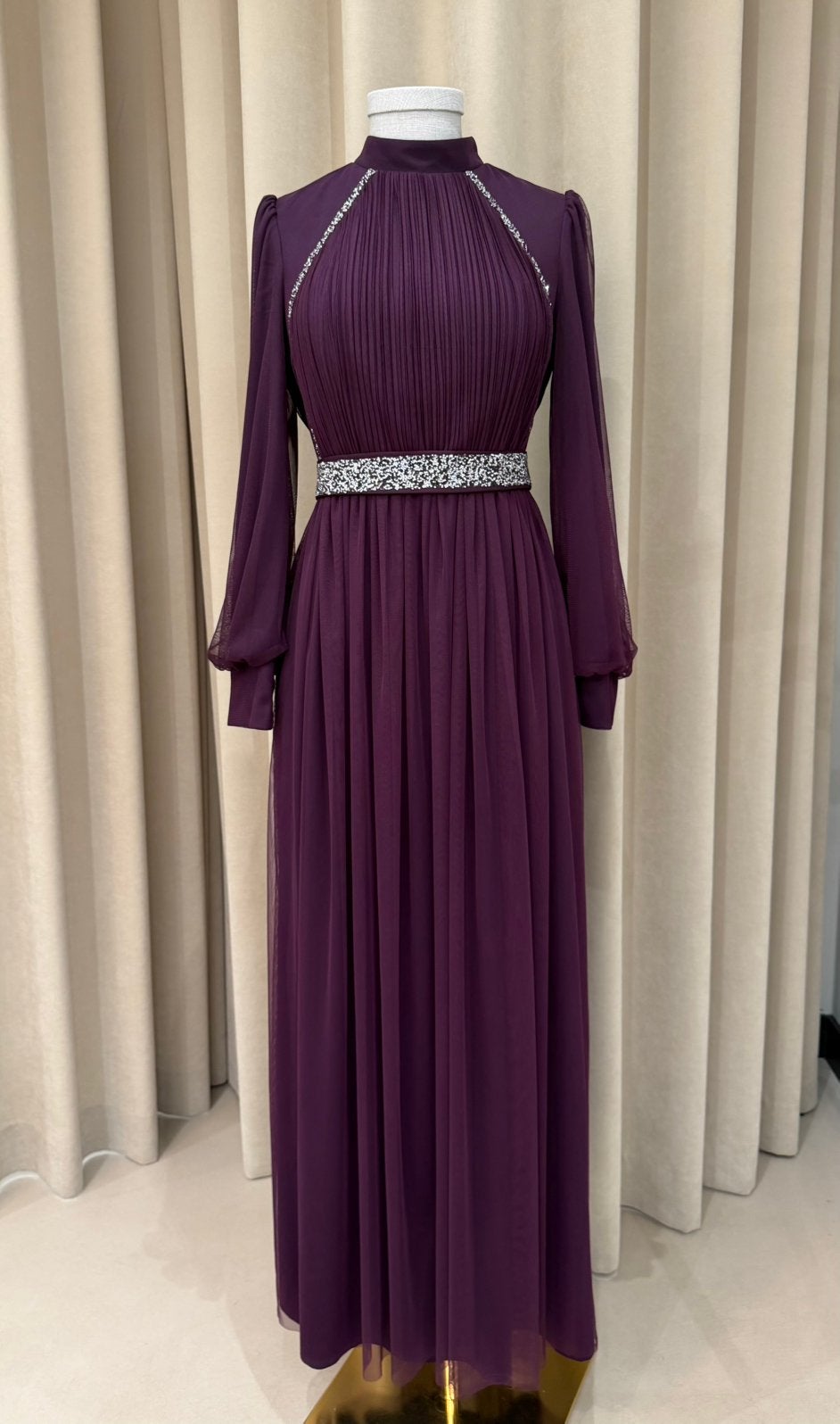 Evening dress, Galajurk, Verzenden, Paars, Maat 42/44 (L)