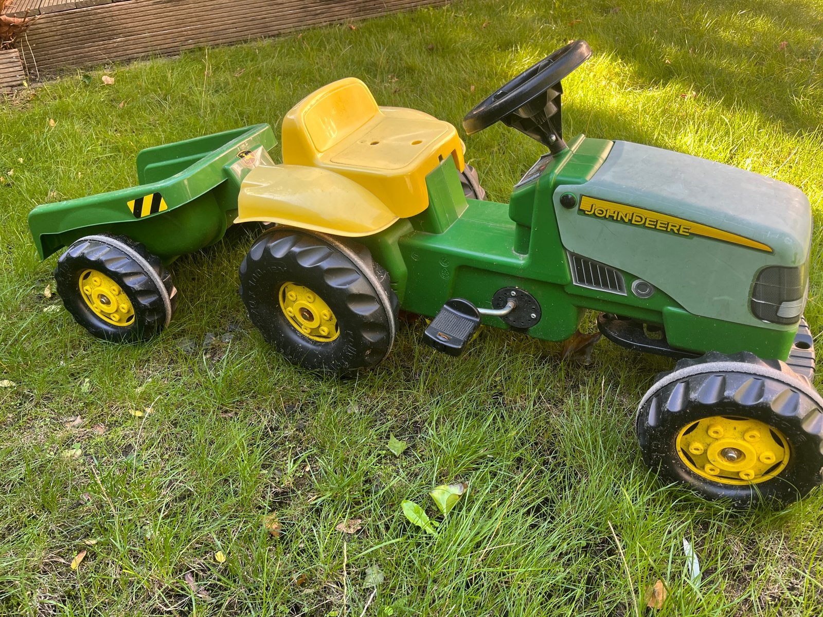 John deere tractor, Kinderen en Baby's, Speelgoed | Buiten | Skelters, Ophalen, Gebruikt, Overige merken, Met kar of aanhanger