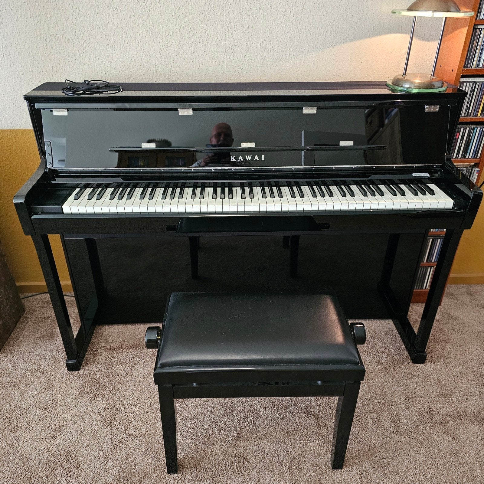 Kawai CA 901 EP Digitale Piano - Nieuwstaat met accessoires, Muziek en Instrumenten, Piano's, Ophalen, Zo goed als nieuw, Zwart