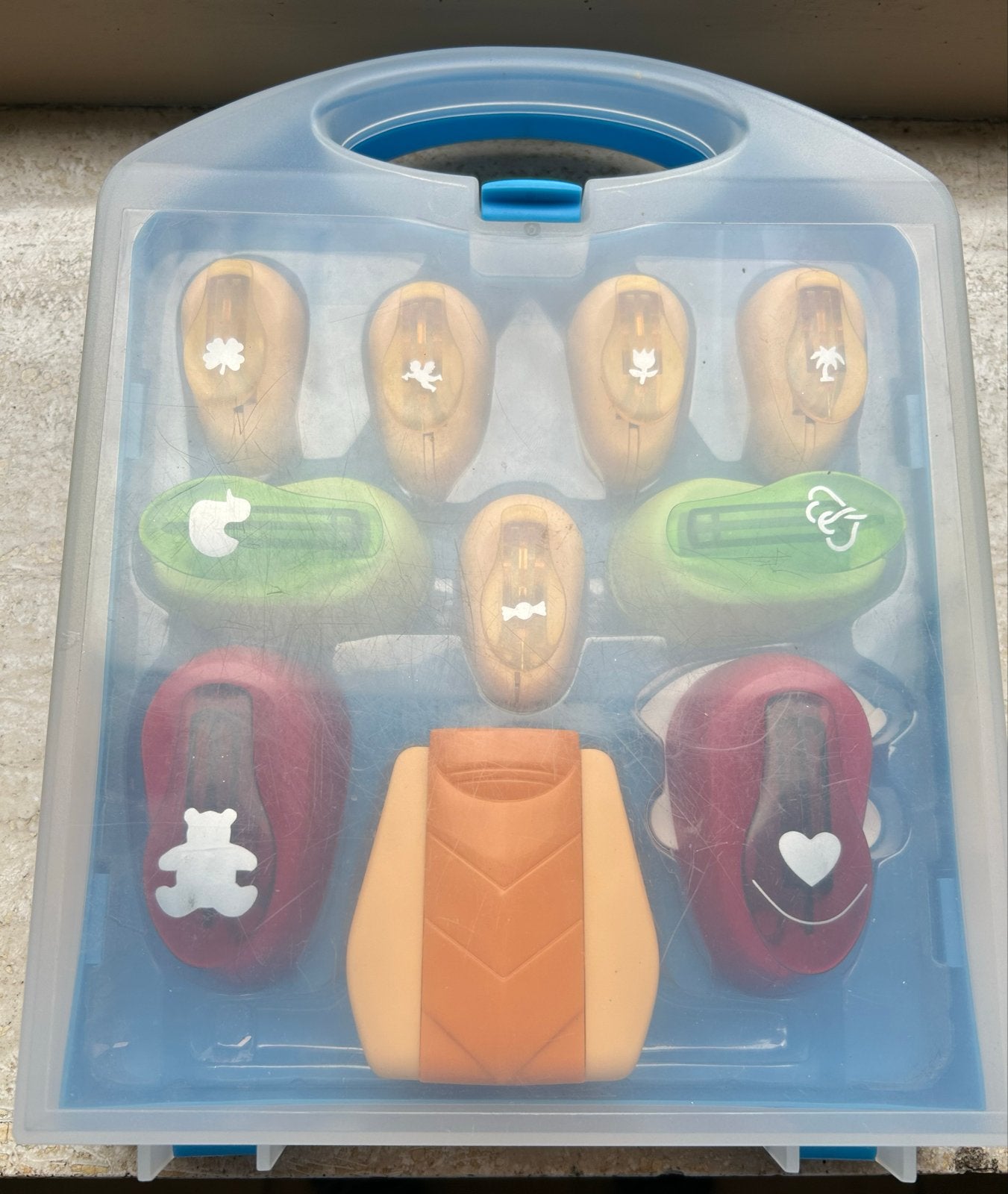 Knutselset met diverse ponsen, Gebruikt, Overige thema's, Meerkleurig, Ophalen of Verzenden