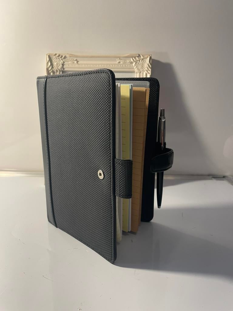 Filofax Personal Organizer Zwart A6 Leder Planner Zeer Goed, Diversen, Ophalen of Verzenden, Zo goed als nieuw